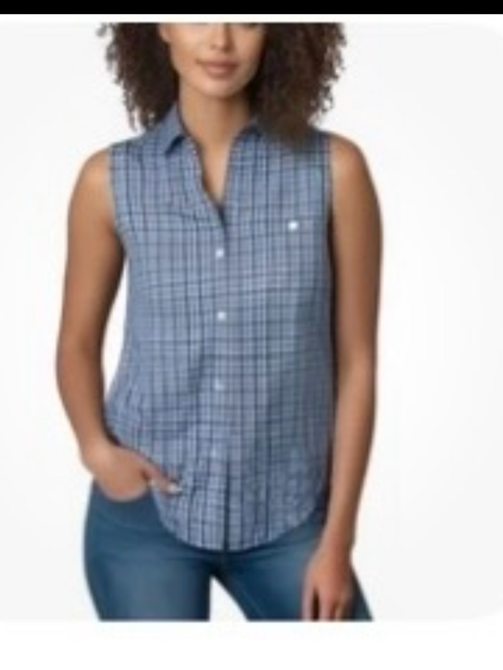 NORTHERN REFLECTIONS Vintage
70'S-80' Sleeveless Button-up Shirt XS